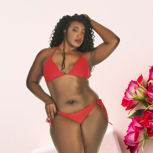 Basic String Bikini Red Set