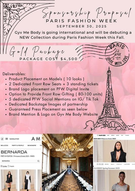 Gold Sponsor for Paris Fashion Week 2025