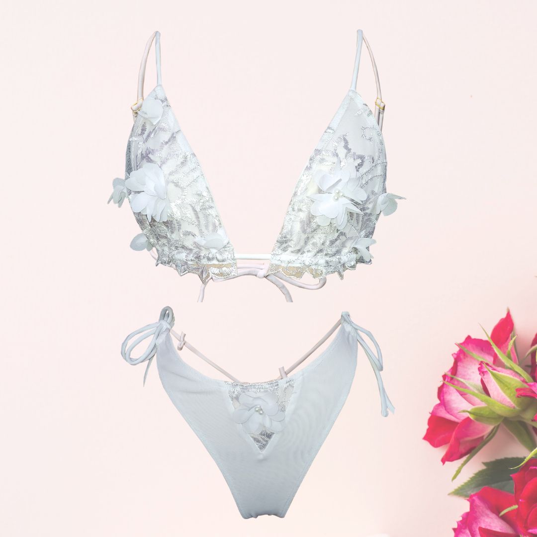 Frilly Lace Bikini Set