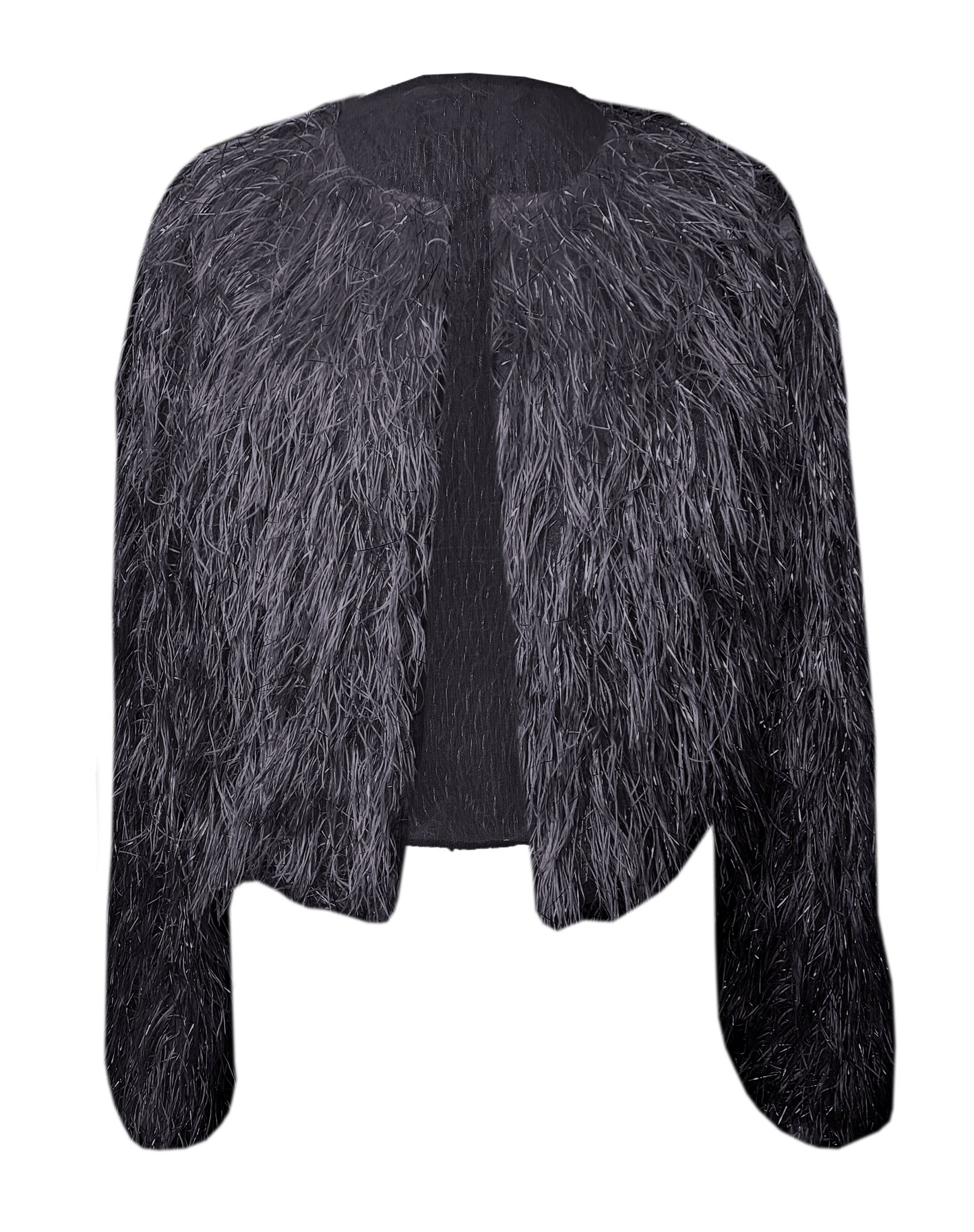 Black Silver Eyelash Jacket front