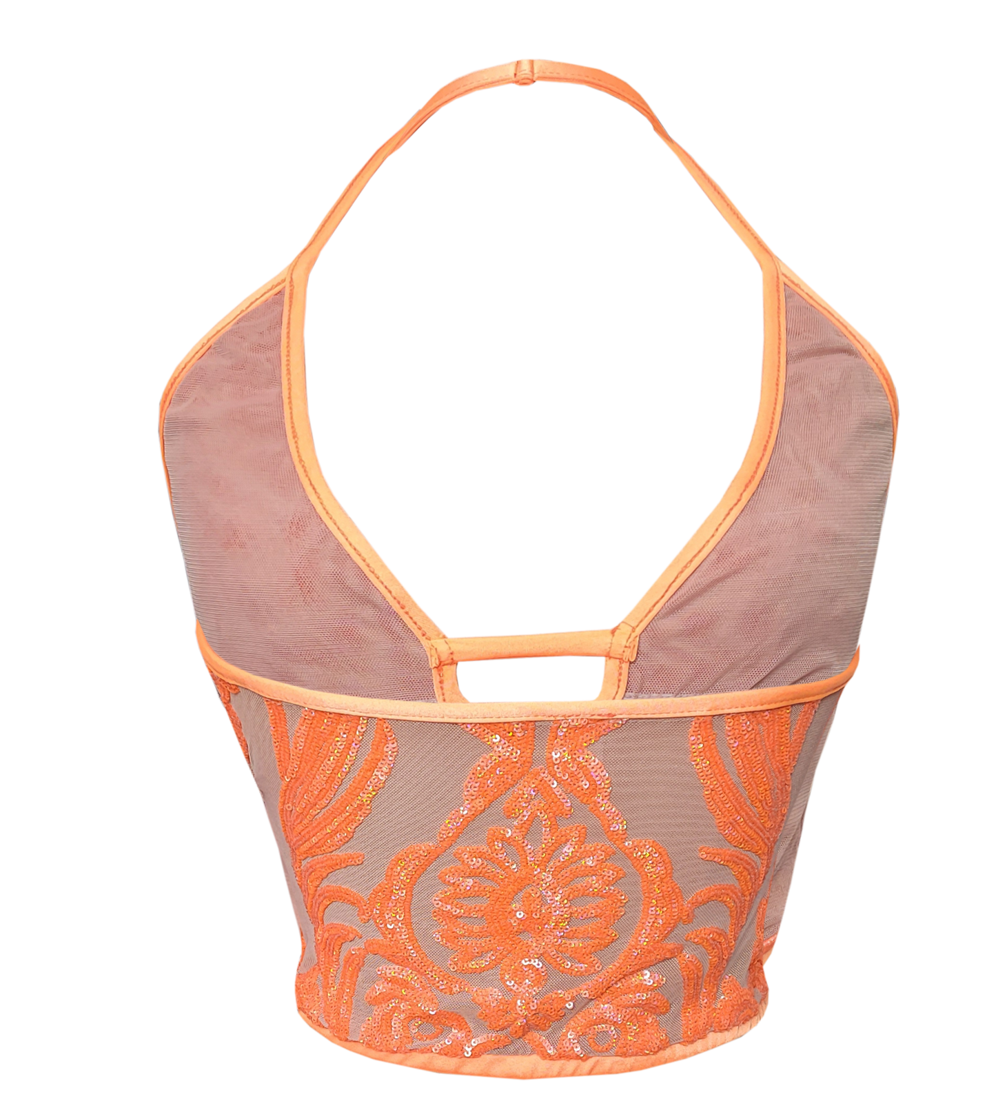 Orange A Ok Halter Top back