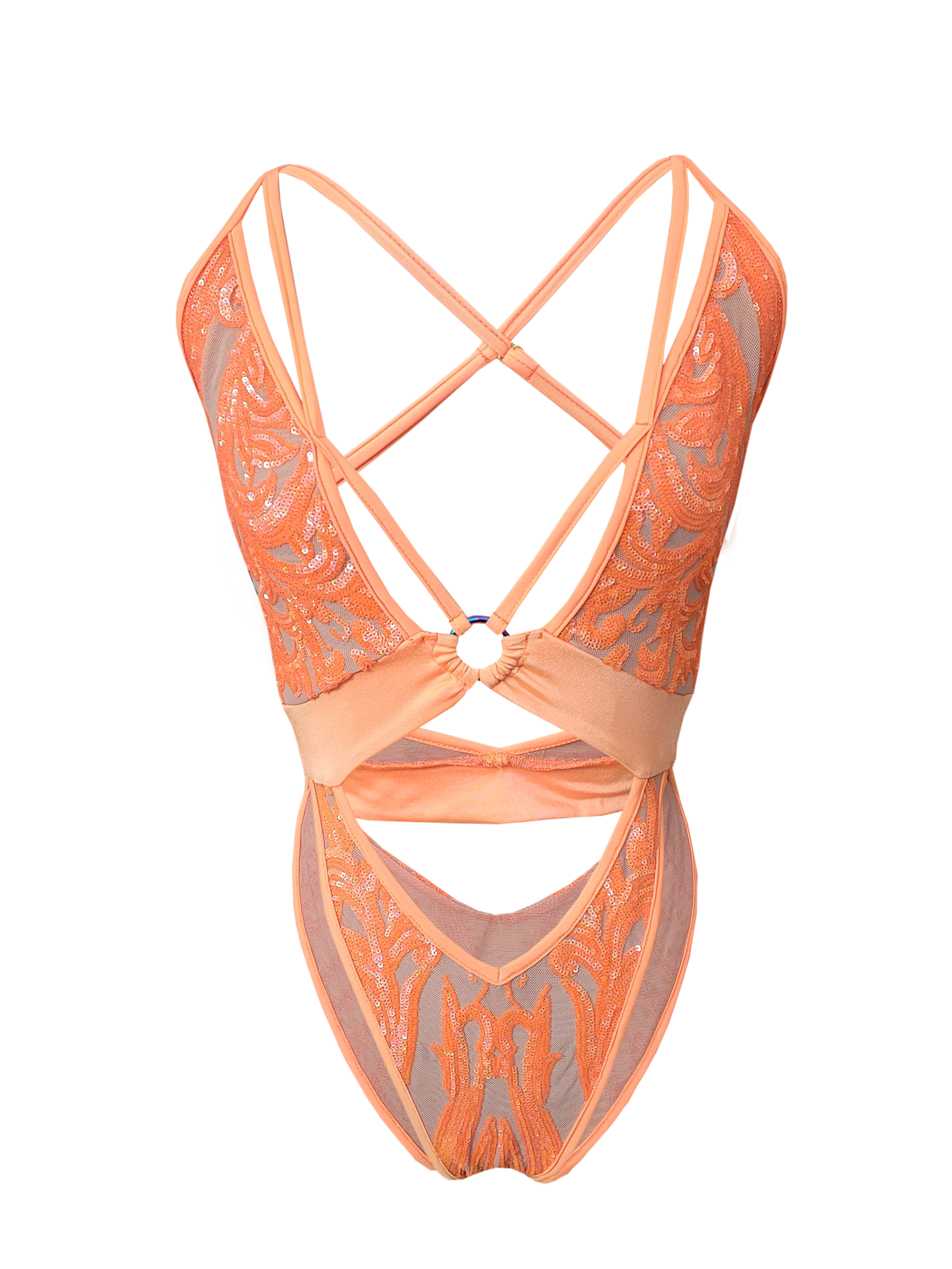 Criss Cross Cut-out Lace Bodysuit – Sunset and Swim