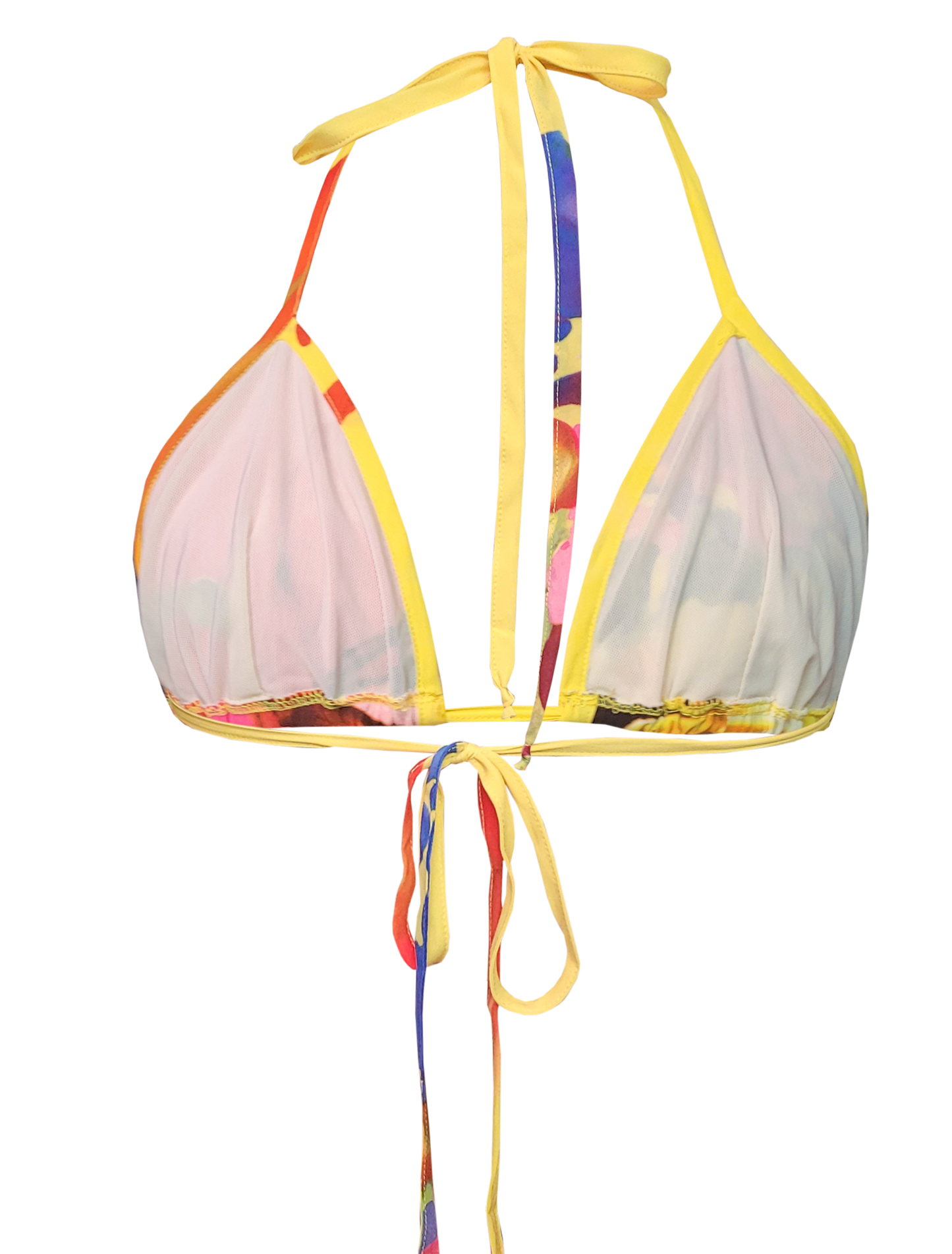 Pretty Little Flower String Ruffle Bikini Set